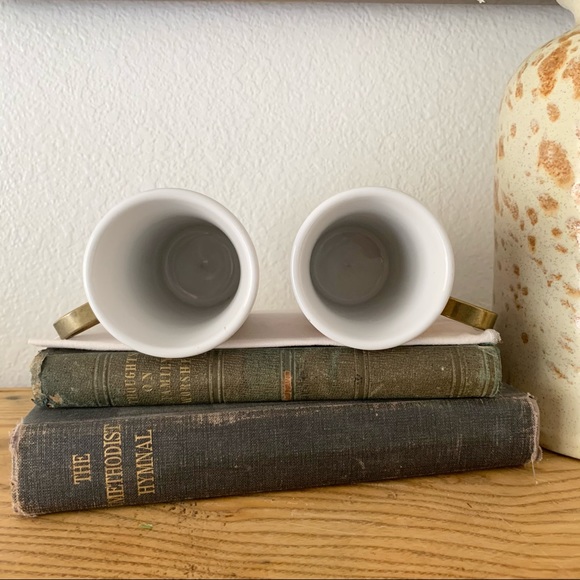 Vintage copper mugs with brass handles - Picture 2 of 4